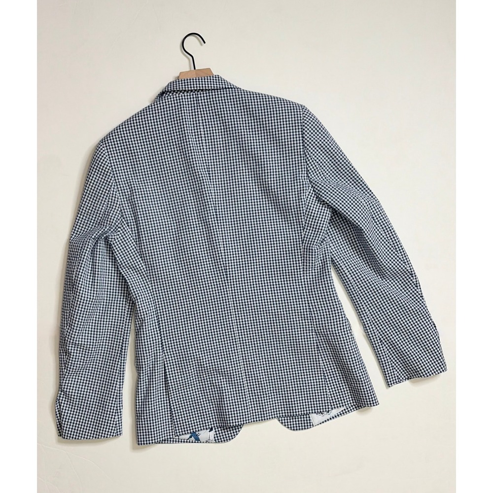 NEW! PAISLEY & GRAY Gingham Peak Two Button Blazer Blue White Nautical Lined 40R - Picture 9 of 15